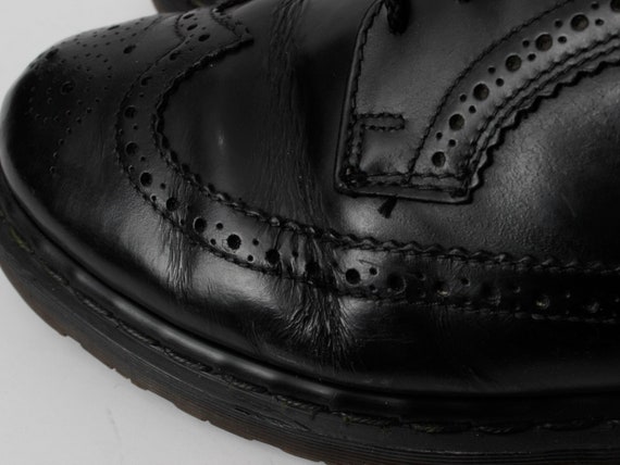 Vintage Dr Martens Shoes Wing Tip Wingtip Black Z… - image 6