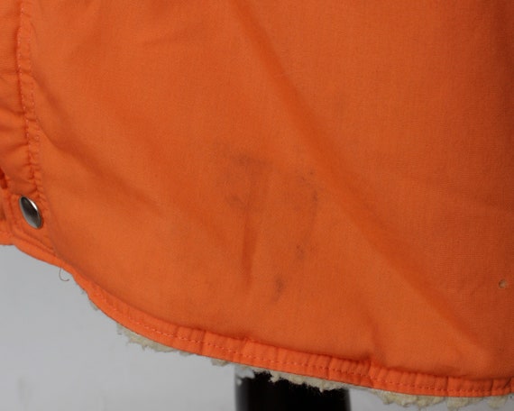 Vintage 70s Hunting Coat Jacket Sherpa Lined Oran… - image 7