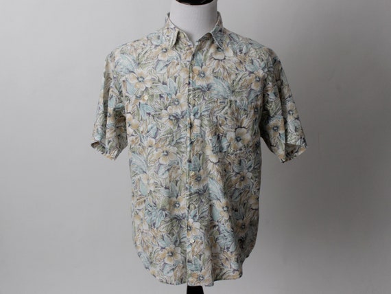 Vintage 80s Guess Shirt Men's Floral Flower Marci… - image 2