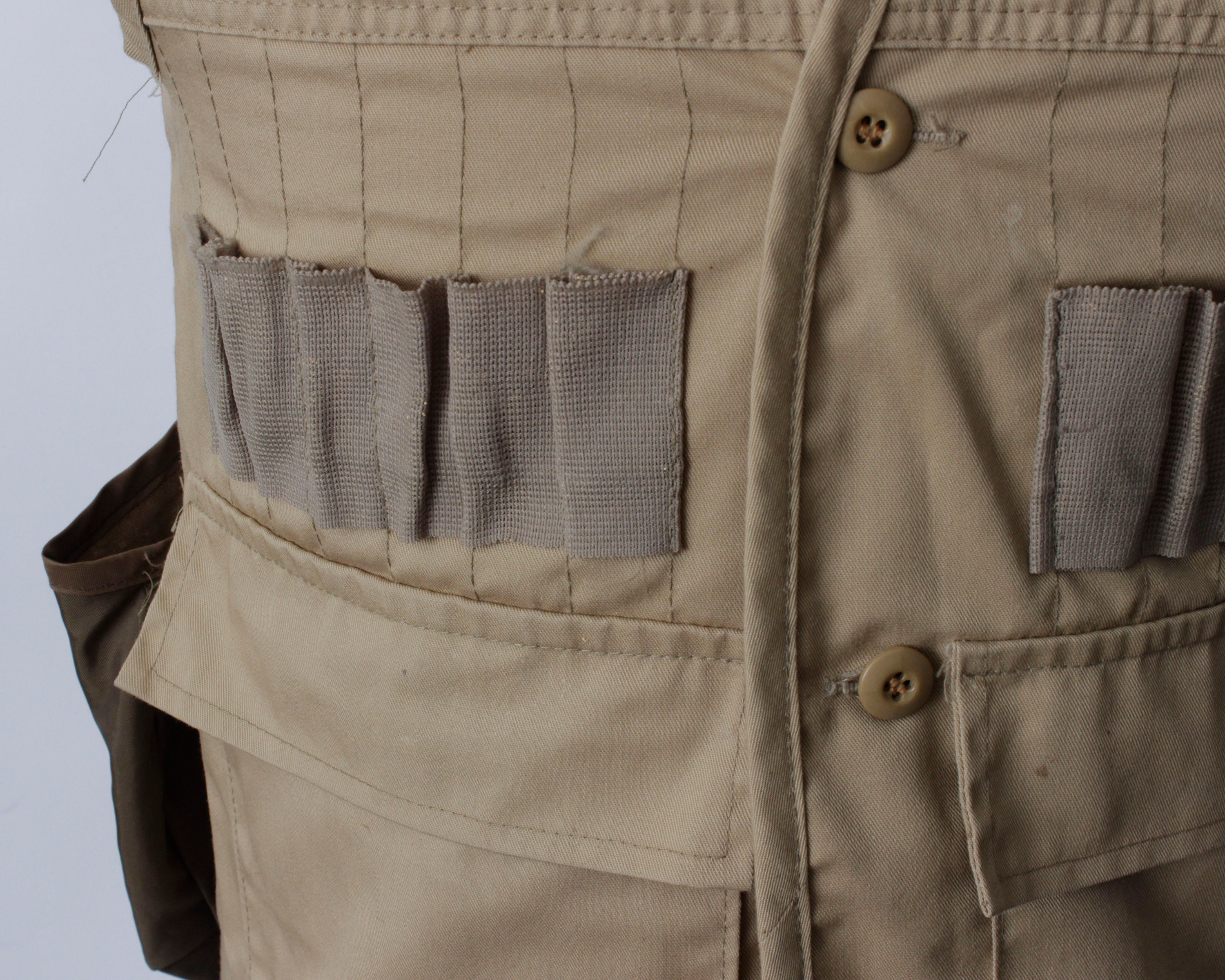 Vintage 80s Hunting Vest Jim Catfish Hunter Saftbak Brown Shotgun 