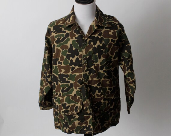 Vintage 80s Duck Camo Shirt Camouflage Mens Saf T… - image 2