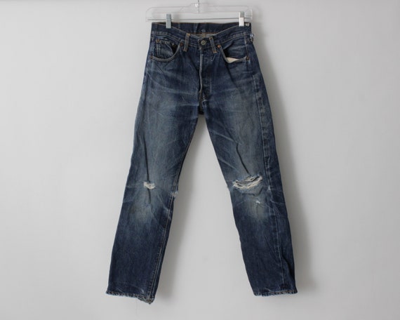 Vintage 1960's Big E Levi's 501 Jeans Button Fly Levi Blue 26 X 28