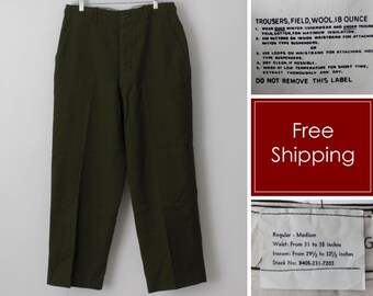 Vintage Military Pants M 51 1951 Wool Field Pants Korea War