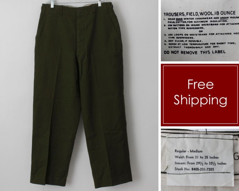 Vintage Military Pants M 51 1951 Wool Field Pants Korea War - Etsy