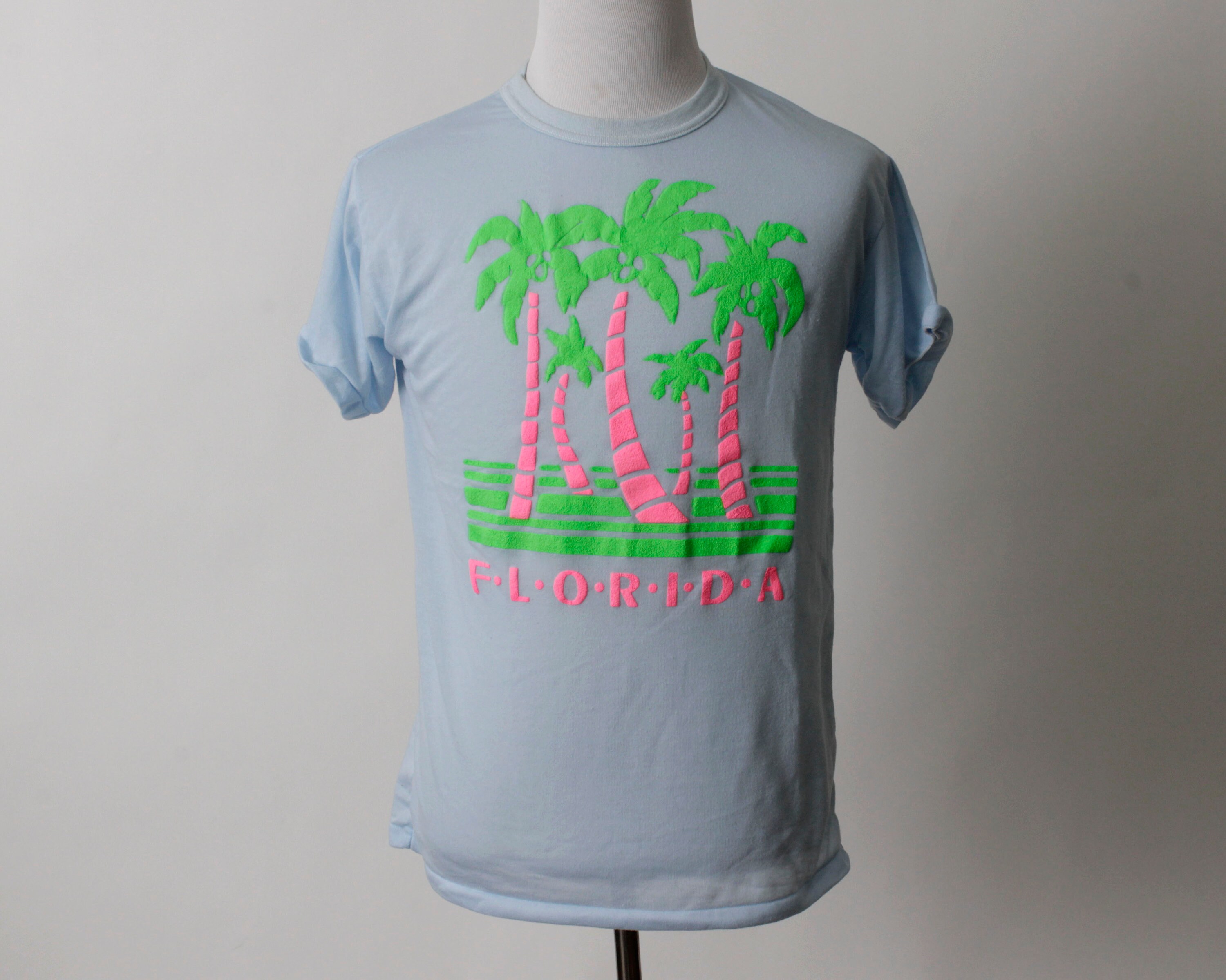 Vintage Florida TShirt T Shirt Tee Palm Tree Neon FL 80s | Etsy