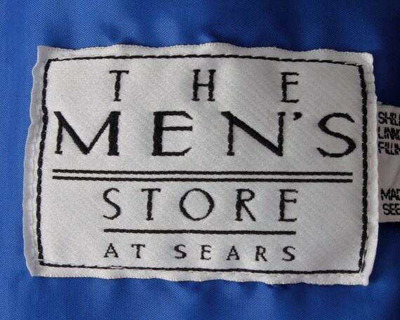 Vintage 80's Puff Vest Puffer Blue Men's Store Se… - image 7