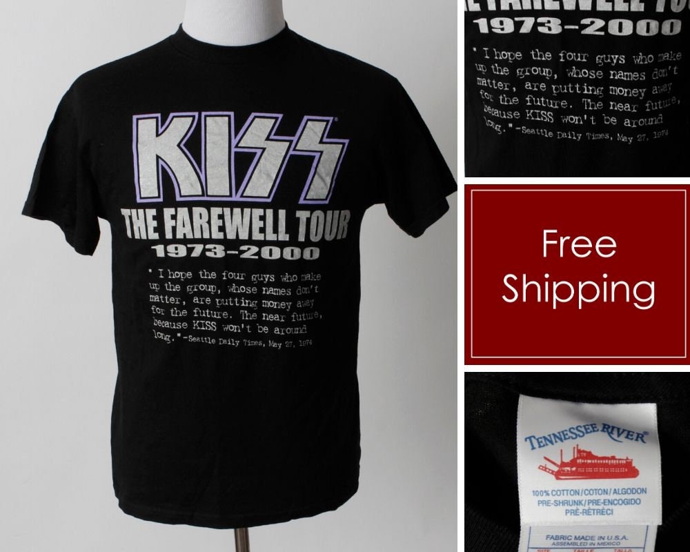 KISS THE FAREWELL TOUR 2001 IN JAPAN Print T-Shirt Black