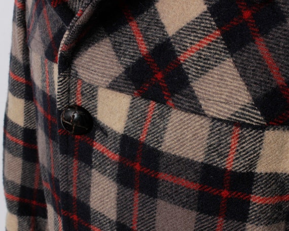 Vintage 60s Pendleton Coat Mens Women's Plaid Woo… - image 4