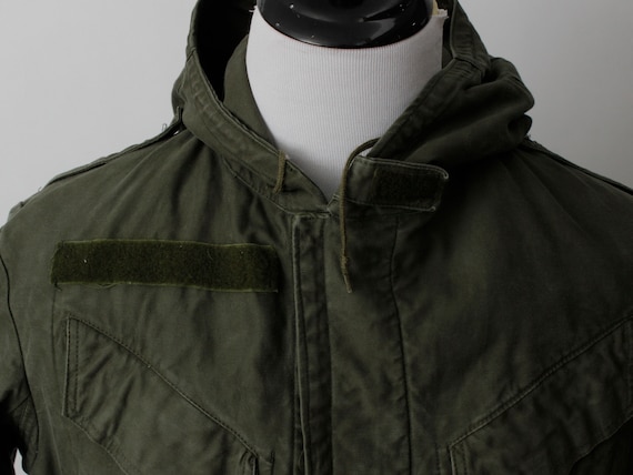 Vintage 80s Dutch Made Military Jacket Coat Seynt… - image 3