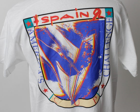Vintage 90s Sailing T Shirt Tee T-Shirt America's… - image 6