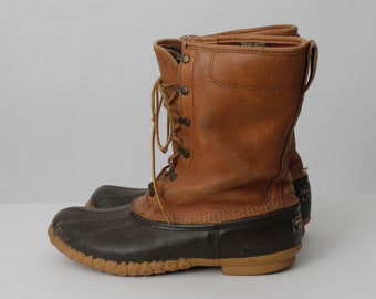 Men\'s Vintage LL Bean Duck Boots Maine Hunting Rain Snow Size 9 M Made in USA Men main image 4