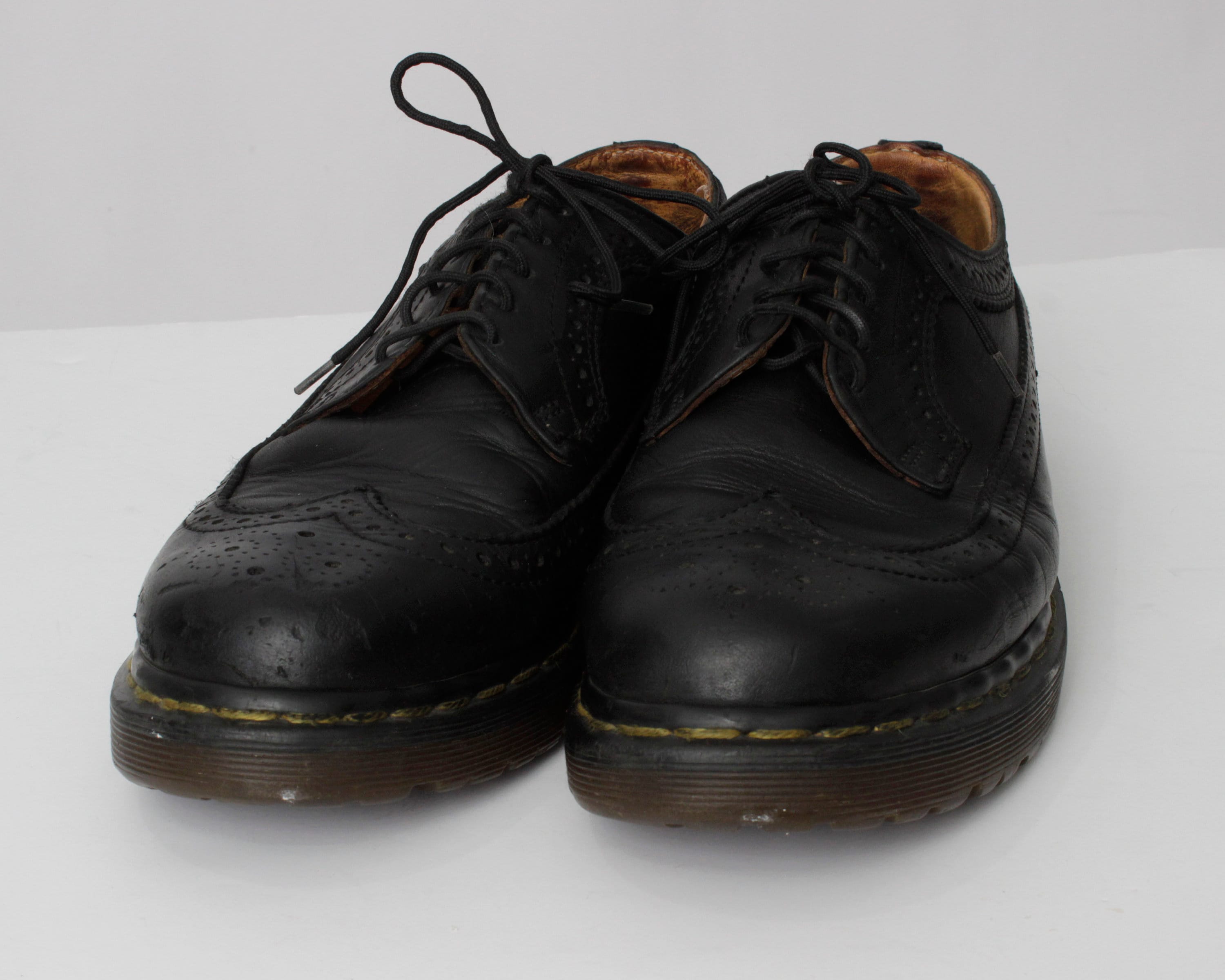 Vintage 90s Dr Martens Shoes Wing Tip Wingtip Black Zoot Men's 10