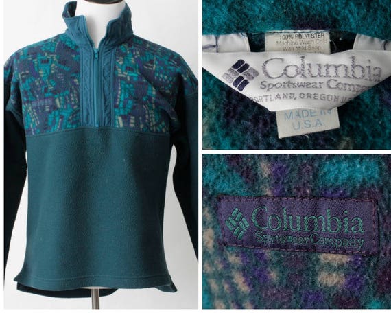 Vintage Columbia Fleece - 90's Retro Extra Large … - image 1