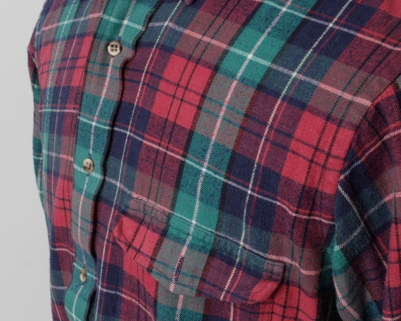 Vintage 90s Gant Shirt Men's Plaid Flannel Cambri… - image 4