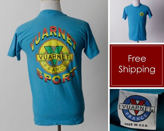 Vintage Vuarnet T Shirt TShirt T Shirt France Men'