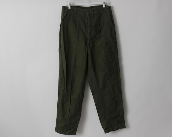 Vintage 70's US Army Pants Men's Sateen Vietnam Era 1974 Vintage 70's US Army Pants Men's Sateen Vietnam Era 1974