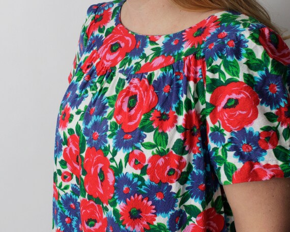 ヴィンテージ 80年代 ムームー ドレス レディース 花柄 フラワー