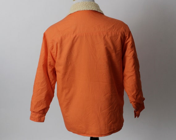 Vintage 70s Hunting Coat Jacket Sherpa Lined Oran… - image 10