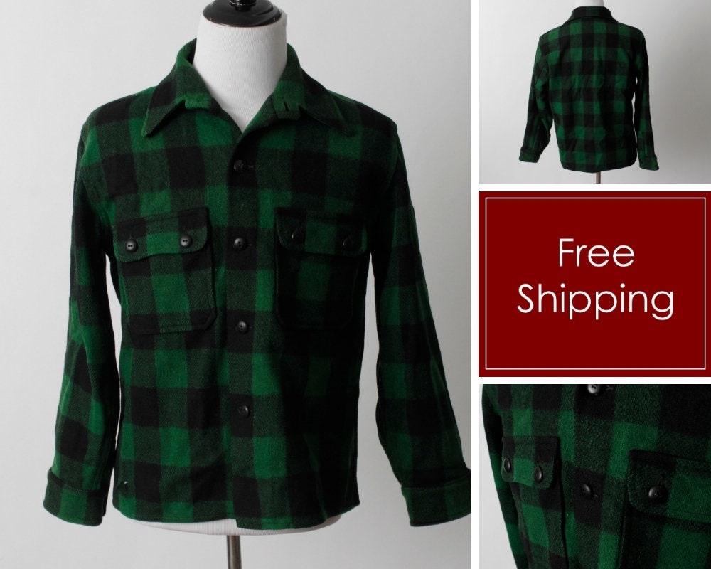 buffalo plaid wool shirt