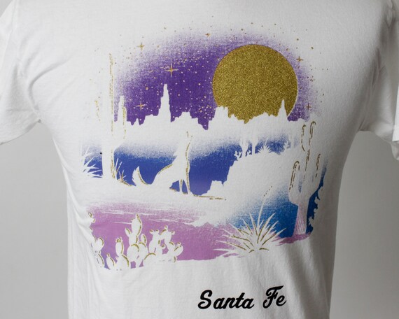 Vintage 90s Santa Fe New Mexico T Shirt Tee T-Shi… - image 4