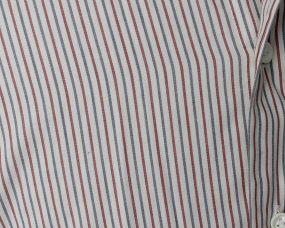 Vintage 70s Hathaway Shirt Dress Men's Stripe Lon… - image 5