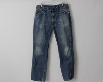 Vaqueros Saddle King vintage de los años 90, azules, 34 x 30, estilo vaquero estilo western, estilo retro de los años 80, para hombre y mujer, fabricados en EE. UU.