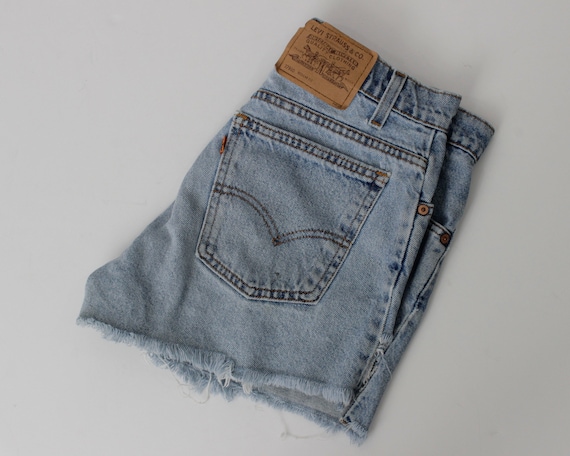 完璧すぎて可愛げがない 90s Vintage Levi's Blue Levi Women's 910 off Cut Shorts ロンパース・カバーオール