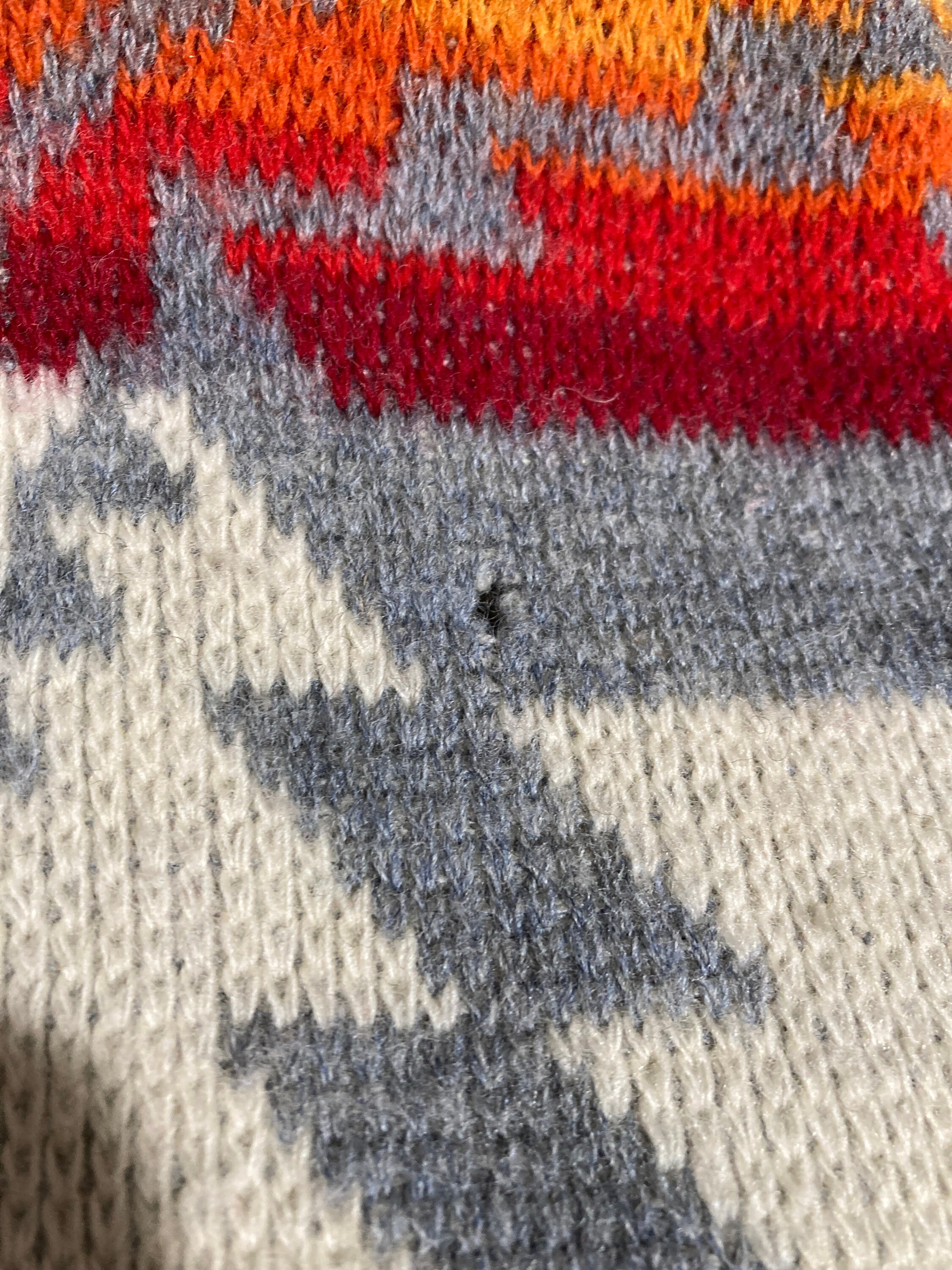 Vintage 70s Pendleton Sweater Wool Southwest Native Indian White