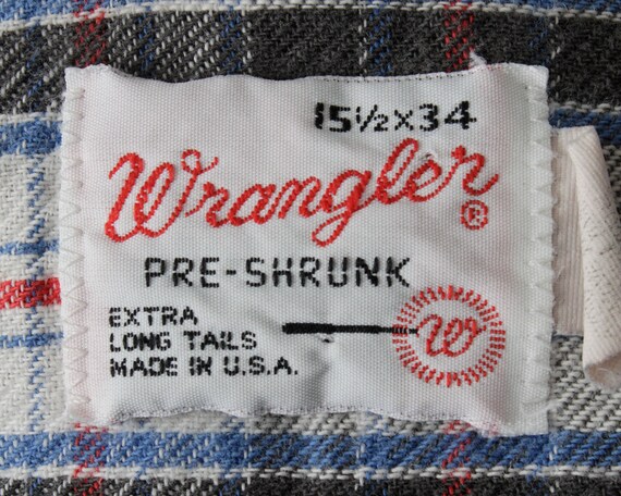 Vintage Men's Shirt Wrangler Plaid Western Cowboy… - image 6