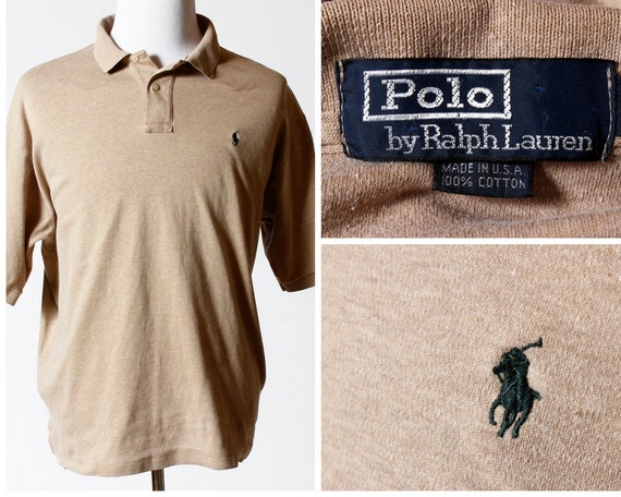 tan polo shirt ralph lauren