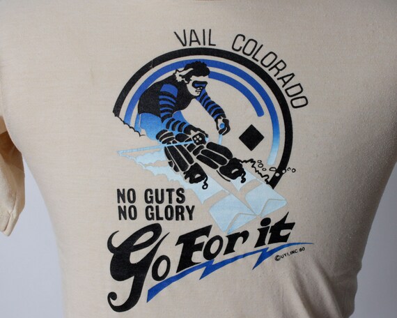 Vintage Vail Ski T Shirt TShirt Tee Skiing Colora… - image 4