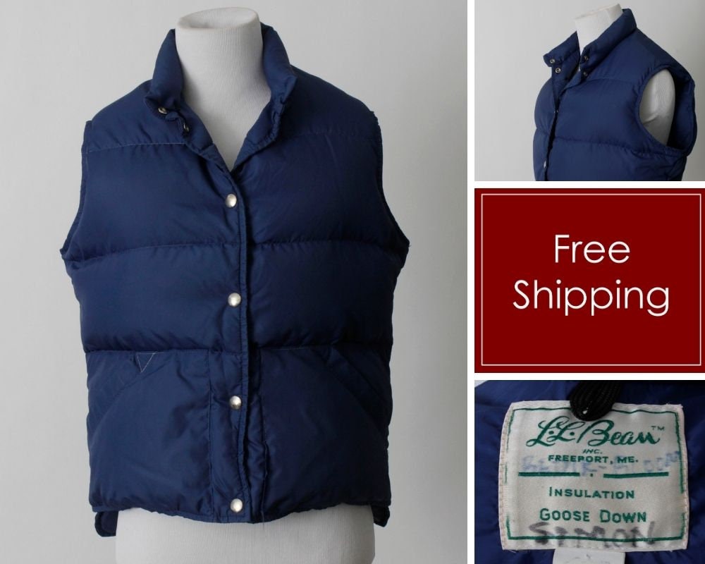 Ll Bean Vintage Down Vest - Etsy Ll Bean Vintage Down Vest - Etsy