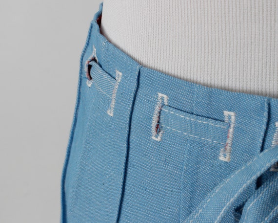 VIntage 80s LL Bean Skirt Women's Blue Buttons Pr… - image 4