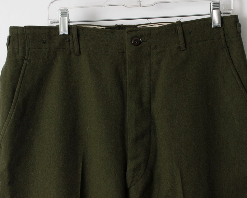 Vintage Military Pants M 51 1951 Wool Field Pants Korea War Era 8405-231-7203 Retro 50/'s 34 x 32