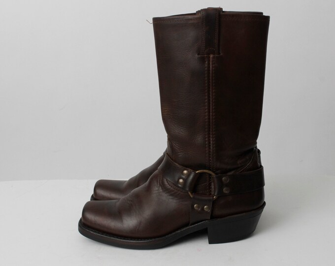 Vintage Frye Boots Frye Harness Boots Women's Frye Boots 12R 90s Brown ...