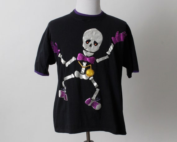 Vintage 80s Skeleton T Shirt Tshirt T Shirt Halloween Haloween - Etsy