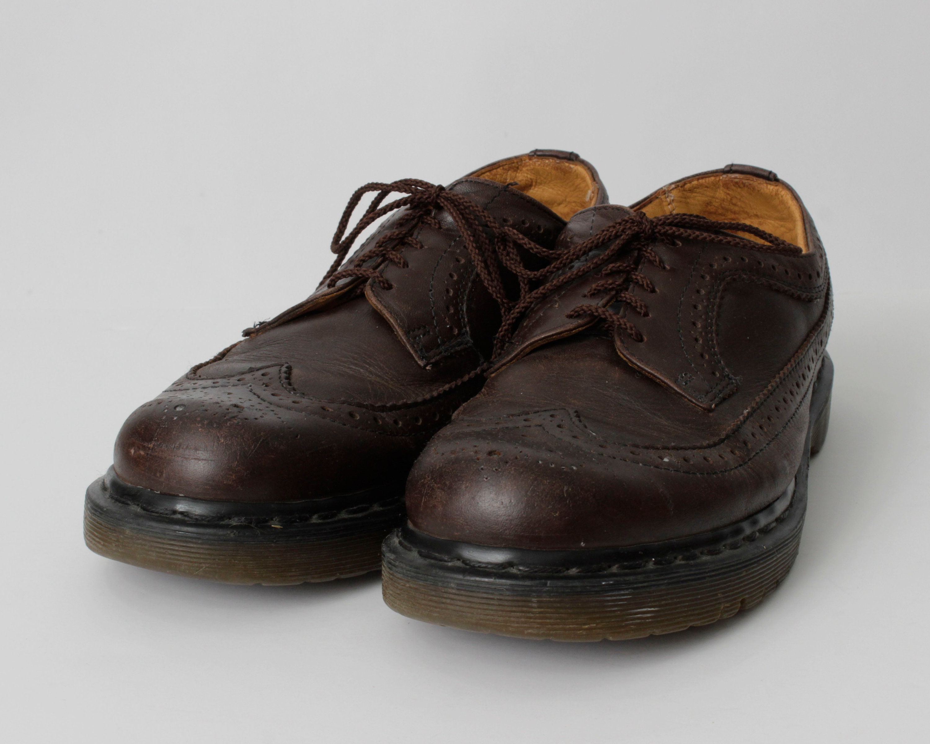 Vintage Dr Martens Shoes Doc Wingtip Men's Size 9 Brown - Etsy
