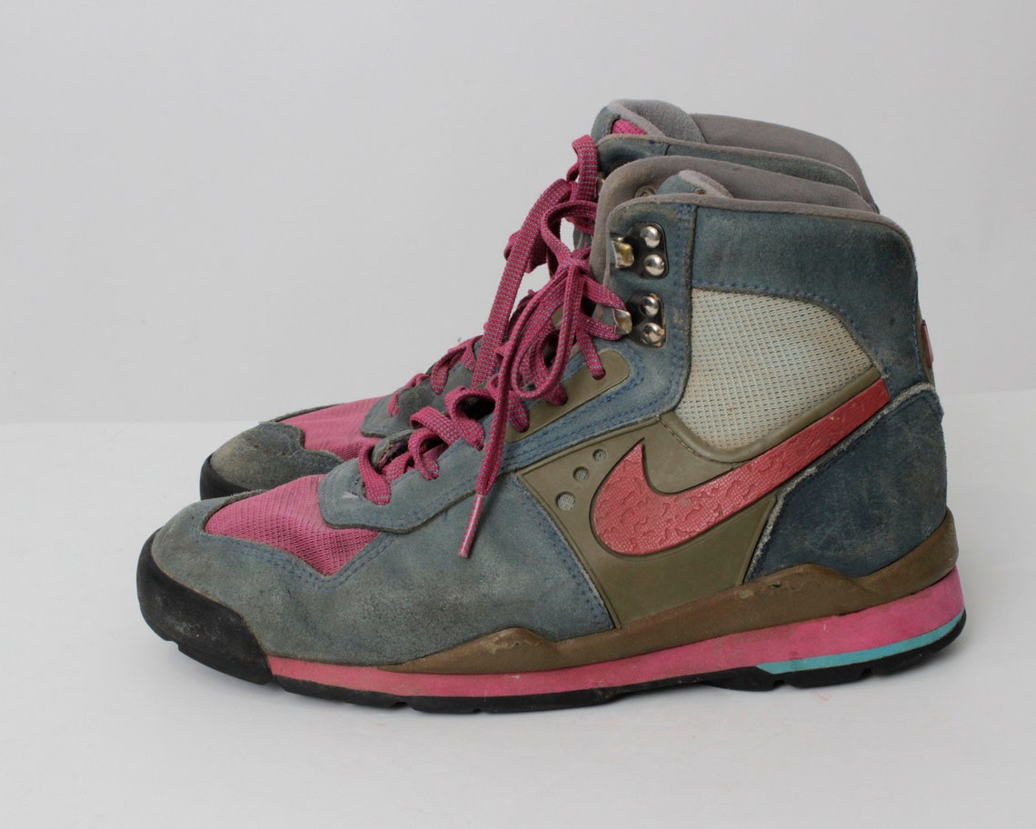 Vintage 80s Nike Hiking Boots Women's Gray Purple Magenta | Etsy