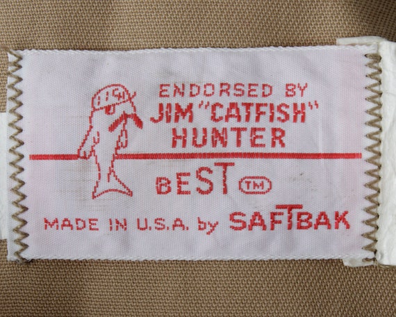 Vintage 80s Hunting Vest Jim Catfish Hunter Saftb… - image 8