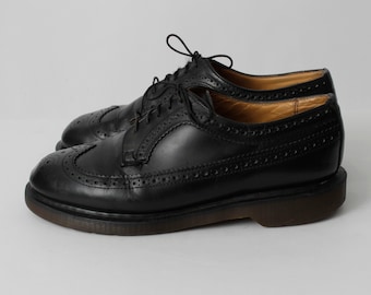 Vintage Dr Martens Shoes Wing Tip Wingtip Black Zoot Men's 3989