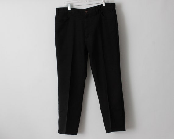 Vintage 70s Levi's Pants Black Polyester Men's Wo… - image 2