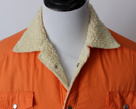 Vintage 70s Hunting Coat Jacket Sherpa Lined Oran… - image 3