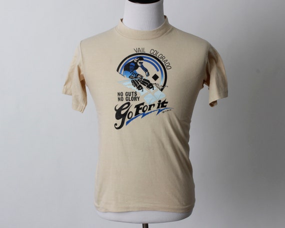 Vintage Vail Ski T Shirt TShirt Tee Skiing Colora… - image 2