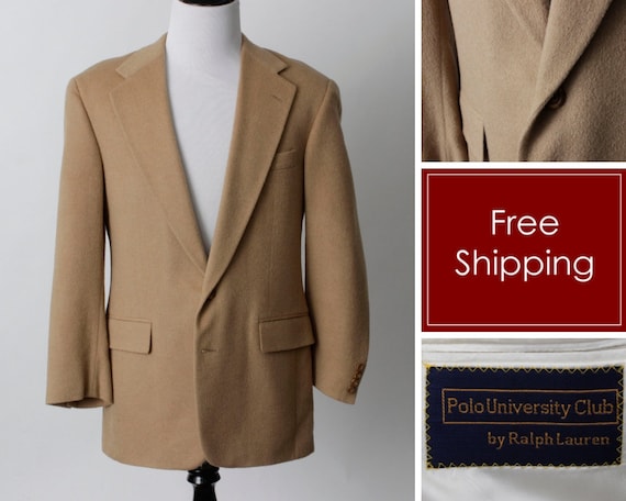 ralph lauren camel hair blazer