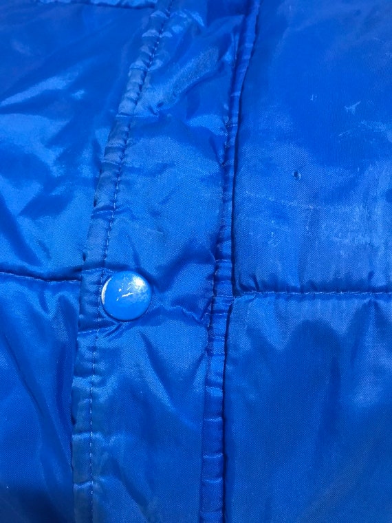 Vintage 80's Puff Vest Puffer Blue Men's Store Se… - image 6