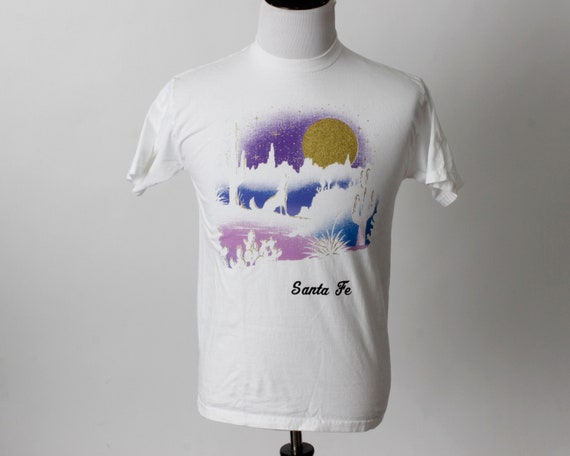 Vintage 90s Santa Fe New Mexico T Shirt Tee T-Shi… - image 2
