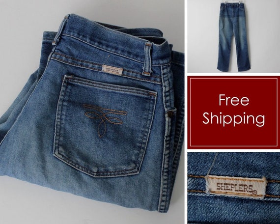 Vintage 80s Sheplers Jeans Women's Blue Shepler 2… - image 1