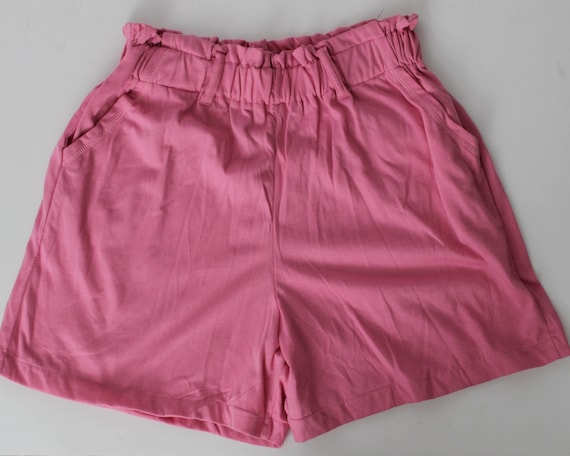 Vintage 80s Shorts Women's Pink Short High Waiste… - image 1