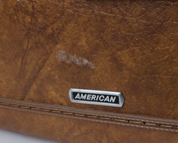 Vintage 70s Suitcase Case Bag Small Travel Tote B… - image 4