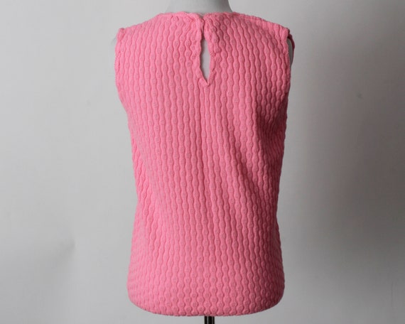 Vintage 80s Sweater Women's Pink Knit Textured Sl… - image 4